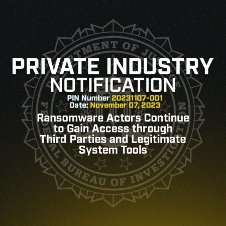 FBI Private Industry Notification